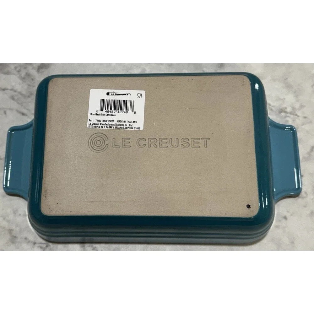 New Le Creuset 18cm Rectangular Baking Dish Caribbean Blue Baker 7x5